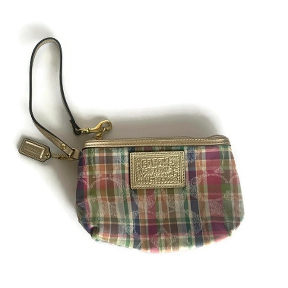 *Like New* COACH Plaid Handbag+ Wristlet - Picture 14 of 16